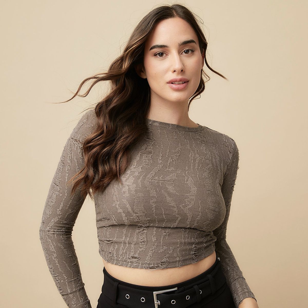 MOSSIMO - Polera Manga Larga Mujer Mossimo