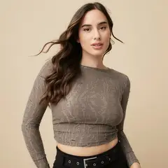 MOSSIMO - Polera Manga Larga Mujer