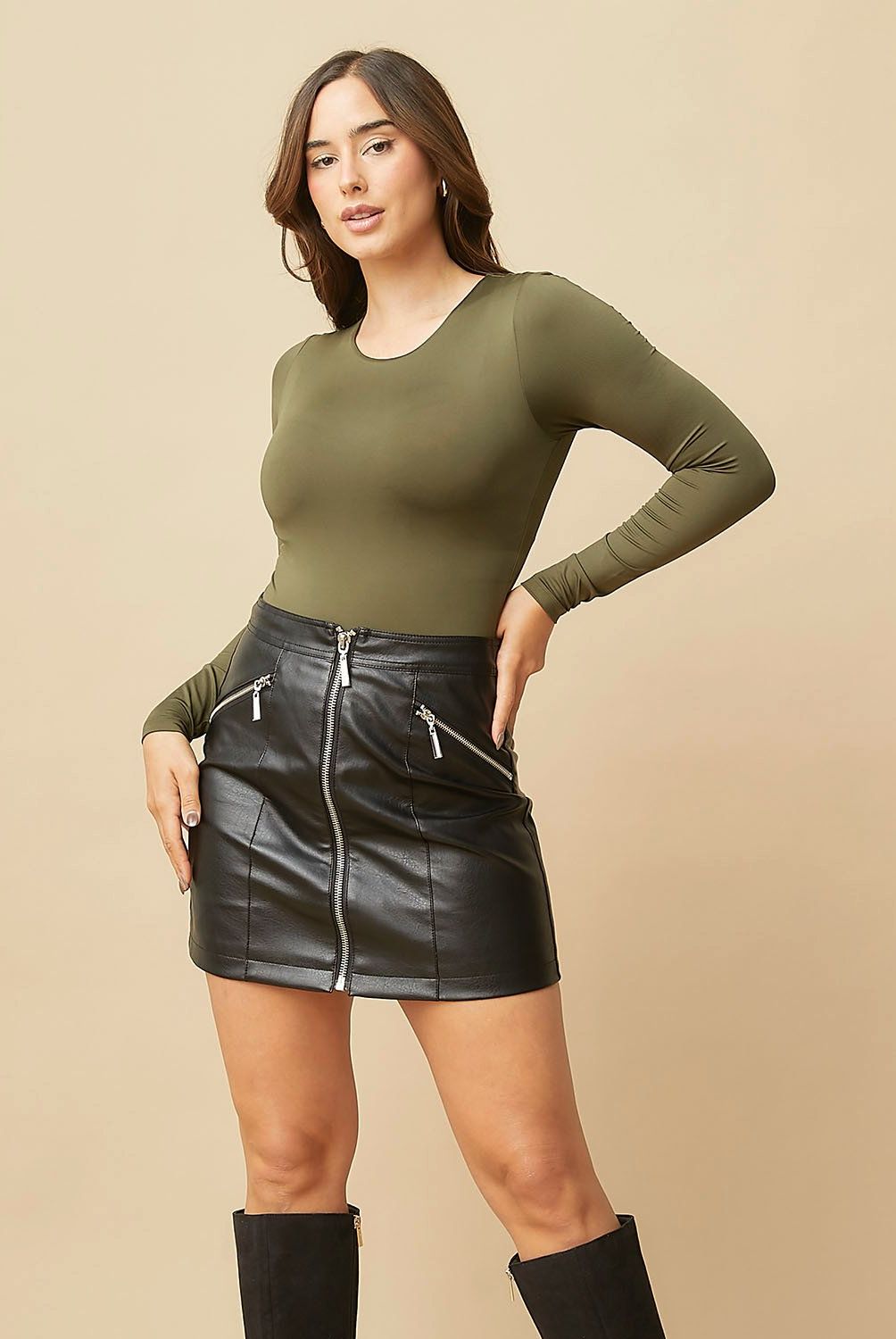 MOSSIMO - Body Manga Larga Mujer Mossimo