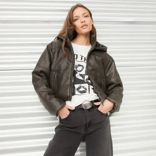 AMERICANINO - Parka Mujer Recubierto Con Gorro