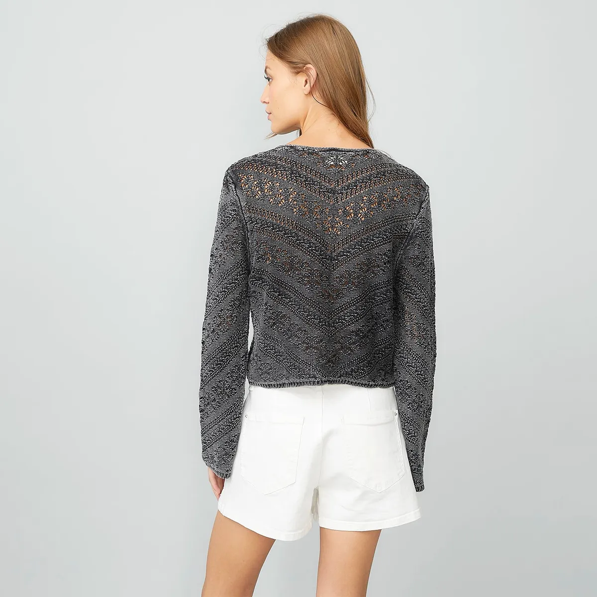 AMERICANINO - Chaleco Lazada Algodón Manga Larga Americanino Mujer