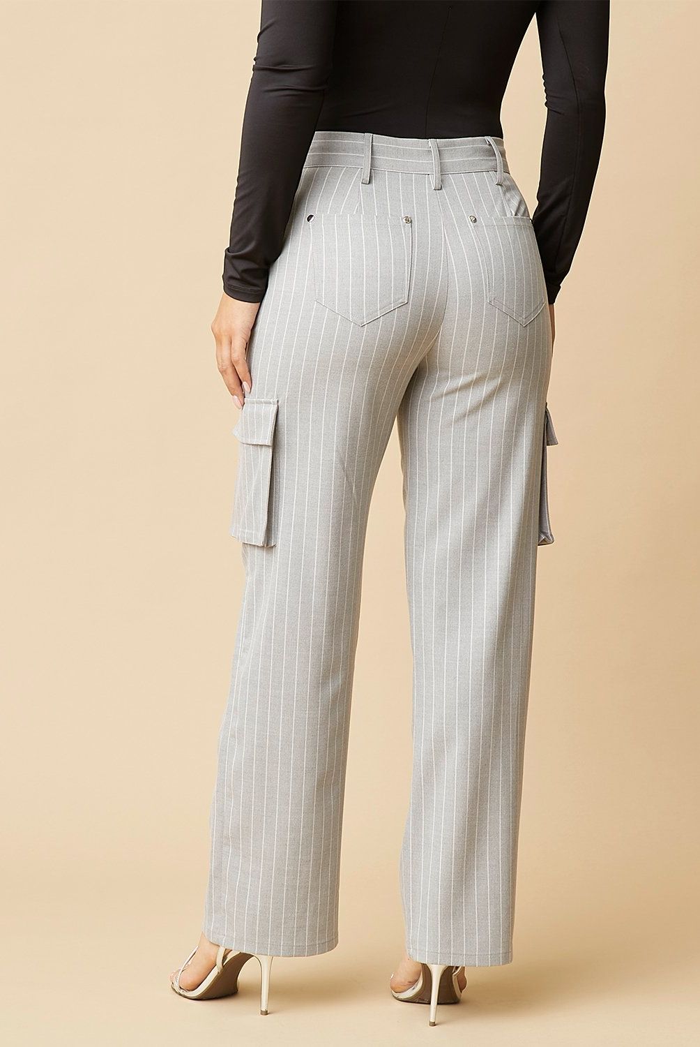 MOSSIMO - Pantalón Cargo Tiro Medio Mujer Mossimo
