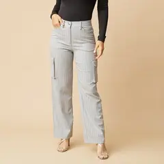 MOSSIMO - Pantalón Cargo Tiro Medio Mujer