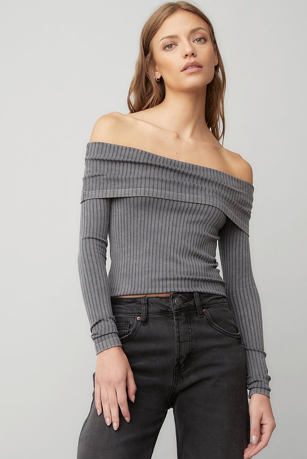 AMERICANINO - Polera Manga Larga Mujer Americanino Off Shoulder Slim Fit