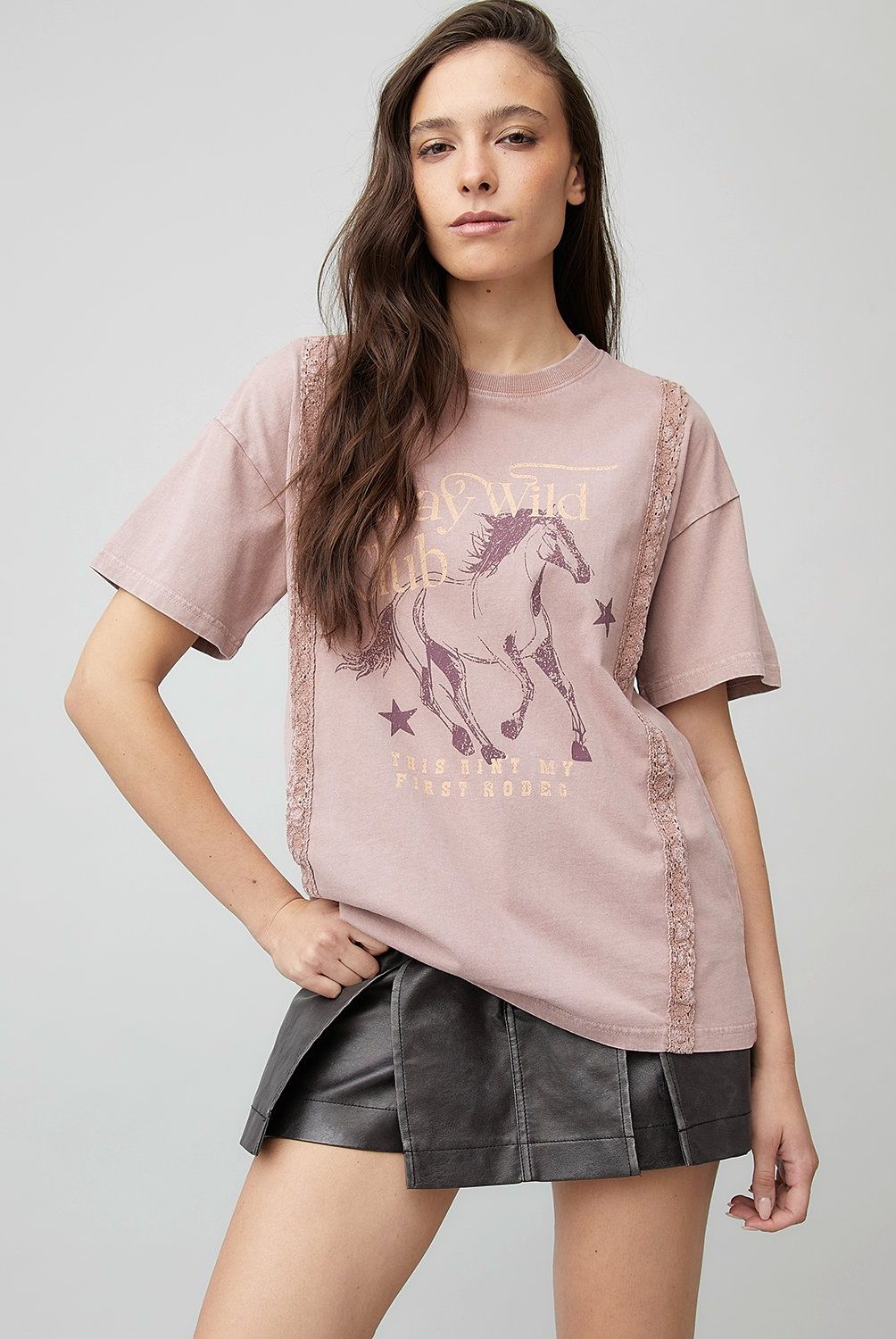 AMERICANINO - Polera Oversize Algodón Estampada Mujer Americanino
