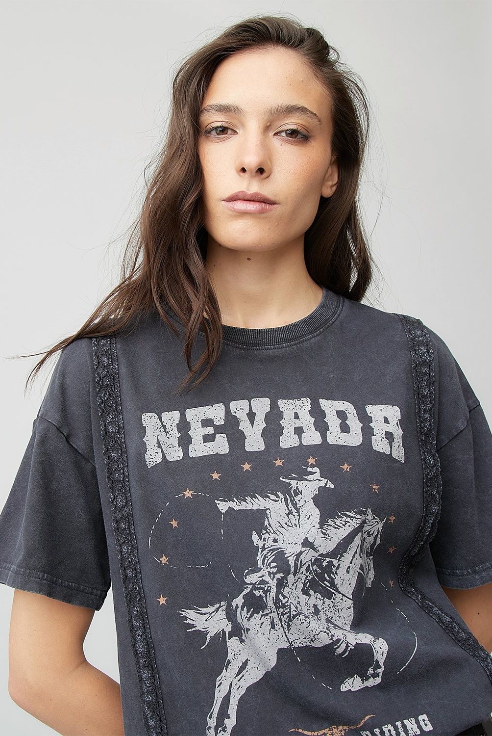 AMERICANINO - Polera Oversize Algodón Manga Corta Mujer Americanino