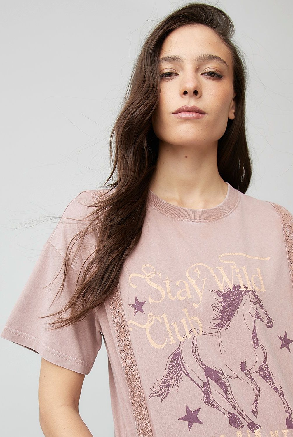 AMERICANINO - Polera Oversize Algodón Manga Corta Mujer Americanino