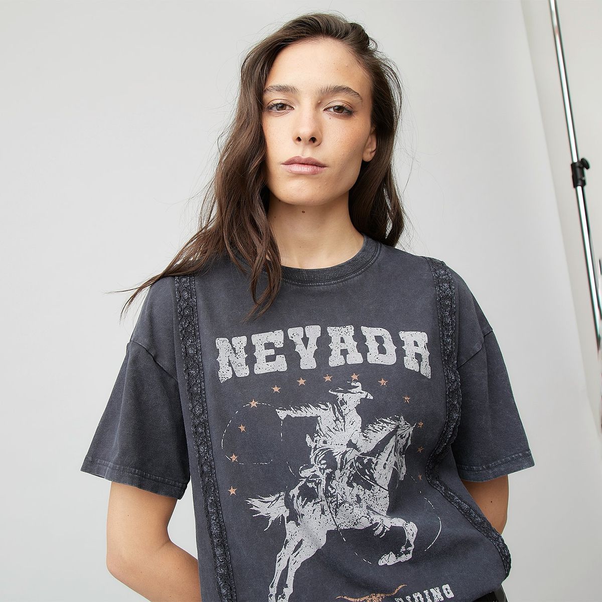 AMERICANINO - Polera Oversize Algodón Estampada Mujer Americanino