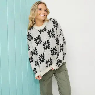 DOO AUSTRALIA - Sweater Flores Mujer Manga Larga
