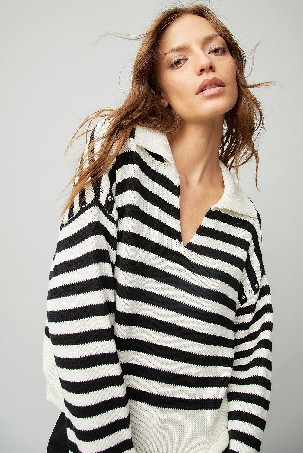 AMERICANINO - Sweater Americanino Mujer Algodón Regular Fit Diseño Rayas