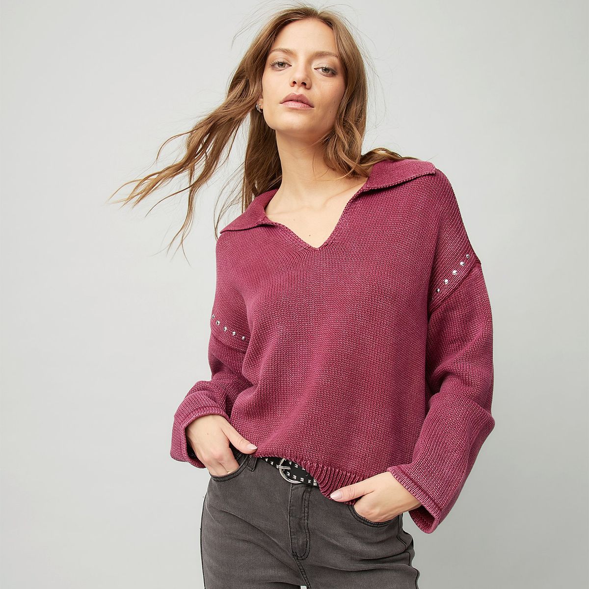 AMERICANINO - Sweater Americanino Mujer Algodón Regular Fit Diseño Rayas