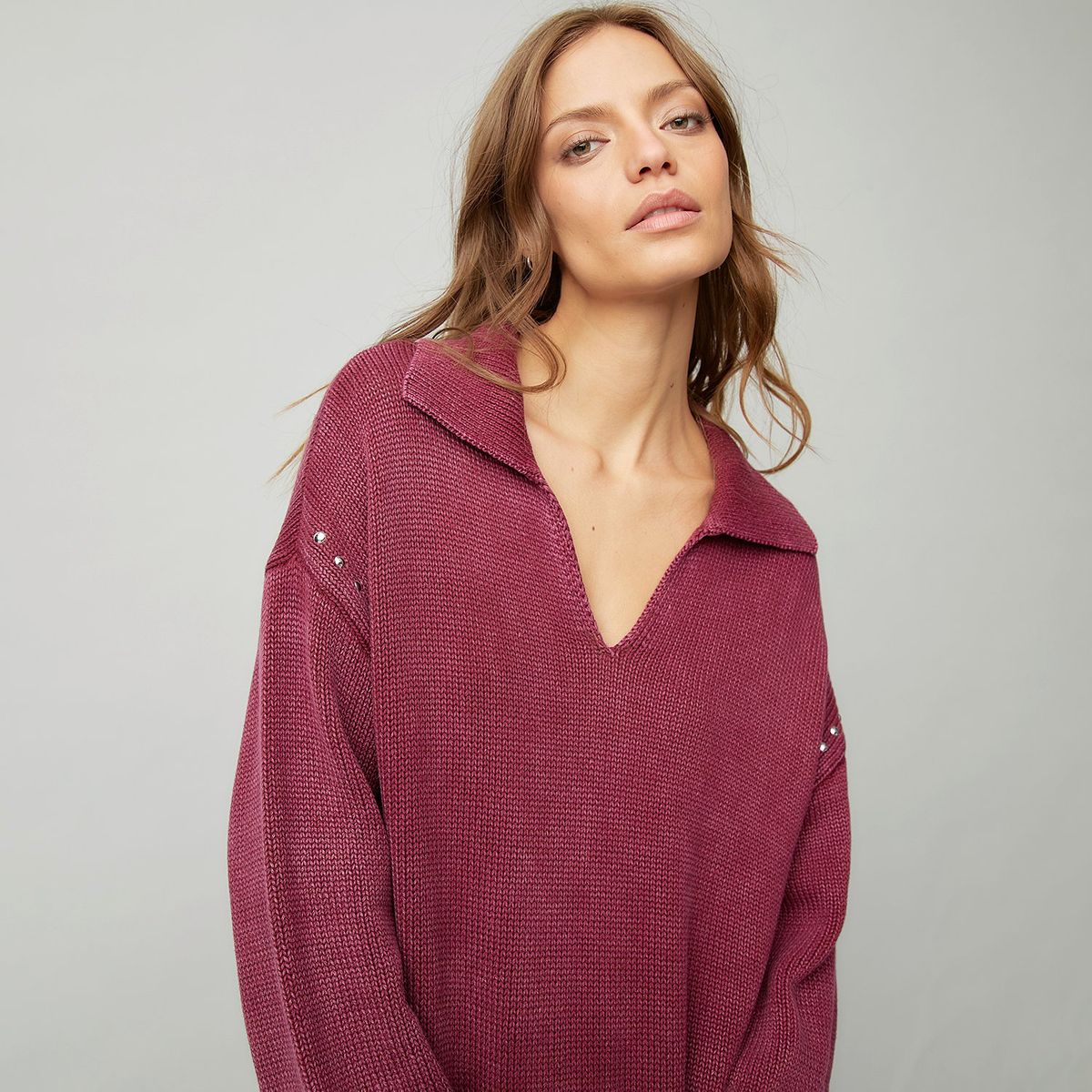 AMERICANINO - Sweater Americanino Mujer Algodón Regular Fit Diseño Rayas