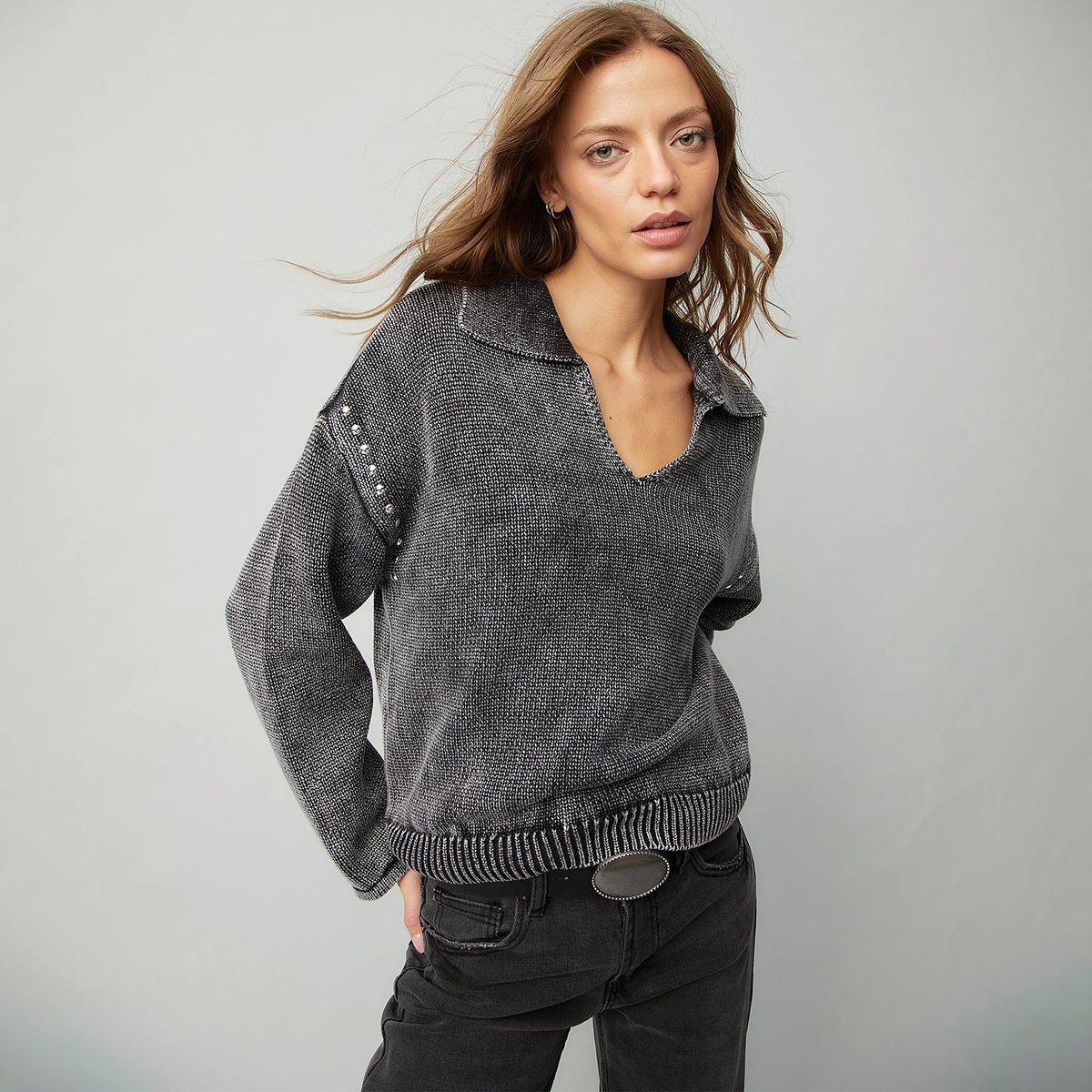 AMERICANINO - Sweater Americanino Mujer Algodón Regular Fit Diseño Rayas