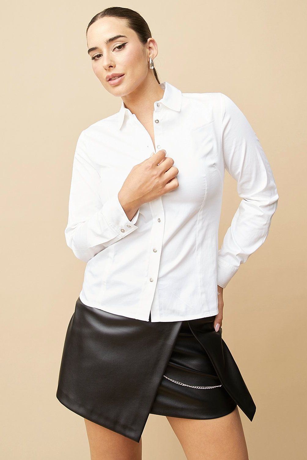 MOSSIMO - Blusa Manga Larga Algodón Mujer Mossimo