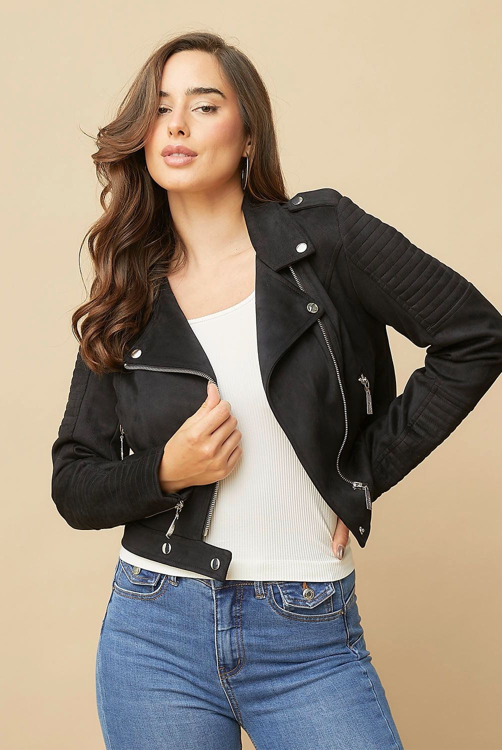 MOSSIMO - Chaqueta Biker Mujer Mossimo