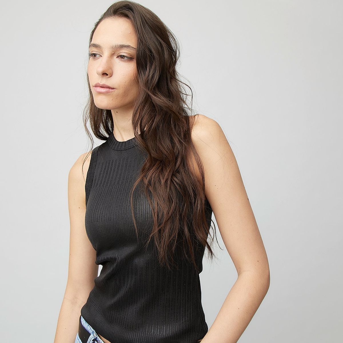 AMERICANINO - Polera Acanalada Mujer Americanino Sin Mangas