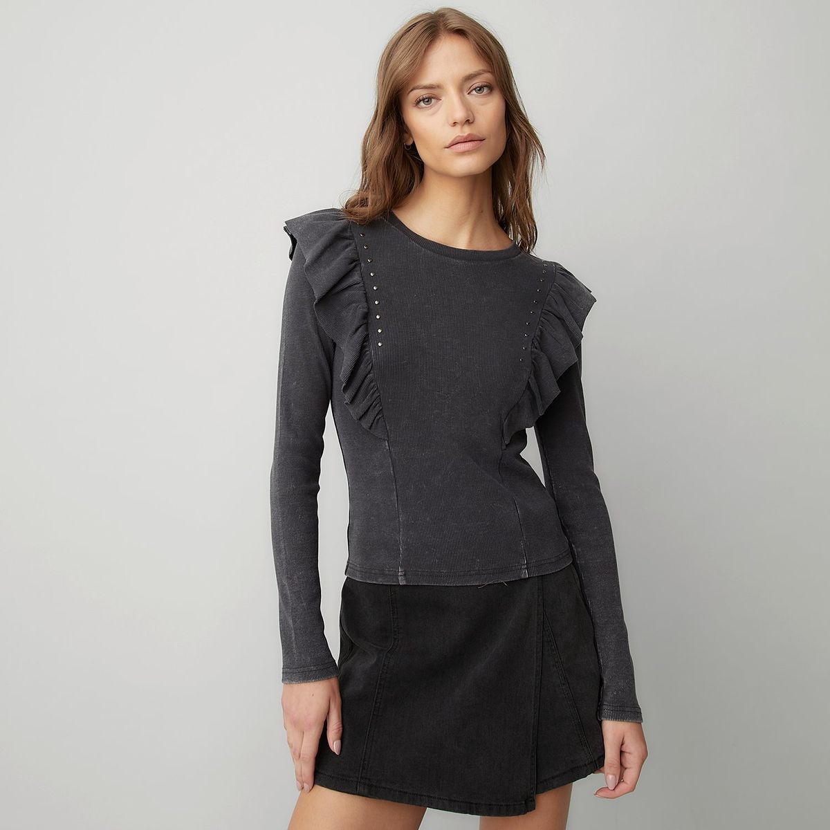 AMERICANINO - Polera Manga Larga Americanino Algodón Mujer Casual