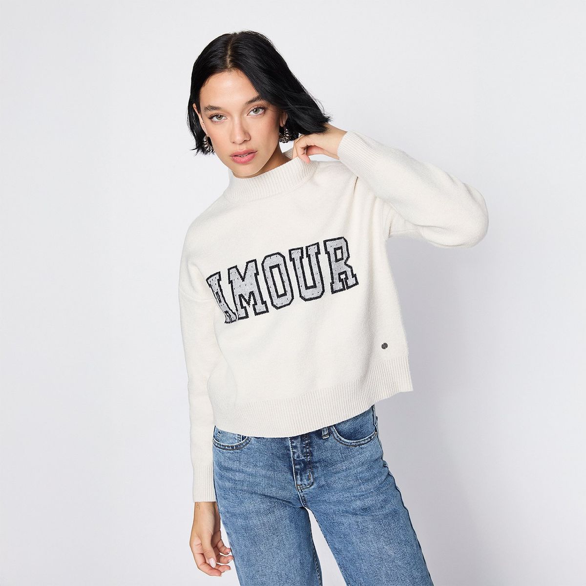 AMERICANINO - Sweater Cropped Mujer Americanino Manga Larga