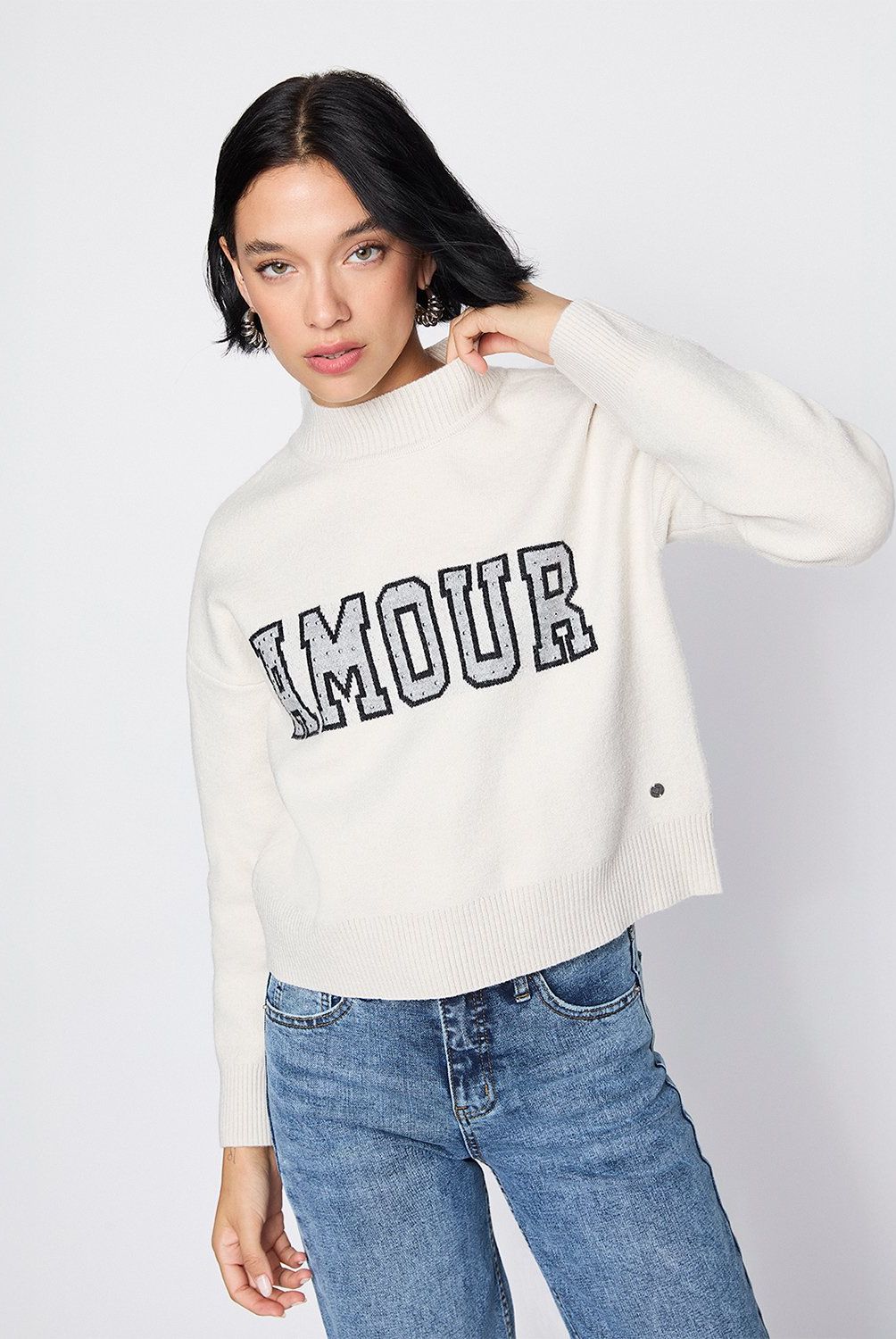 AMERICANINO - Sweater Cropped Mujer Americanino Manga Larga