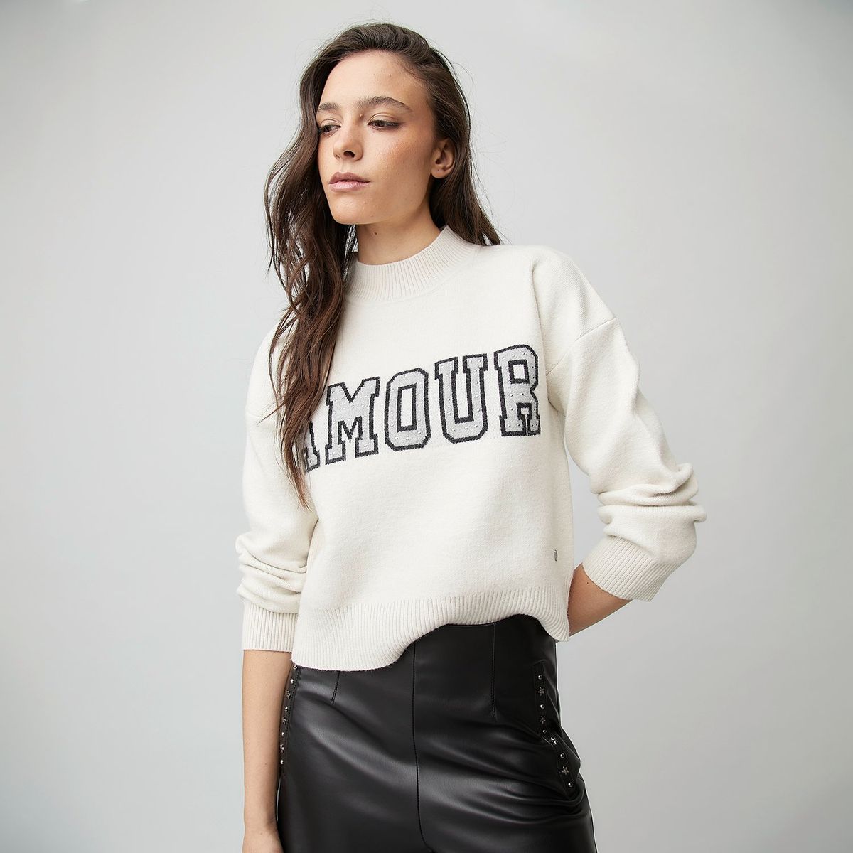 AMERICANINO - Sweater Cropped Mujer Americanino Manga Larga