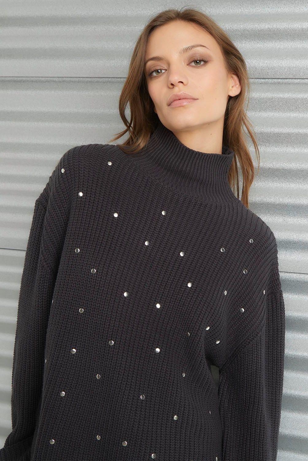 AMERICANINO - Sweater Americanino Rayas Cuello Alto Mujer Algodón Acrílico