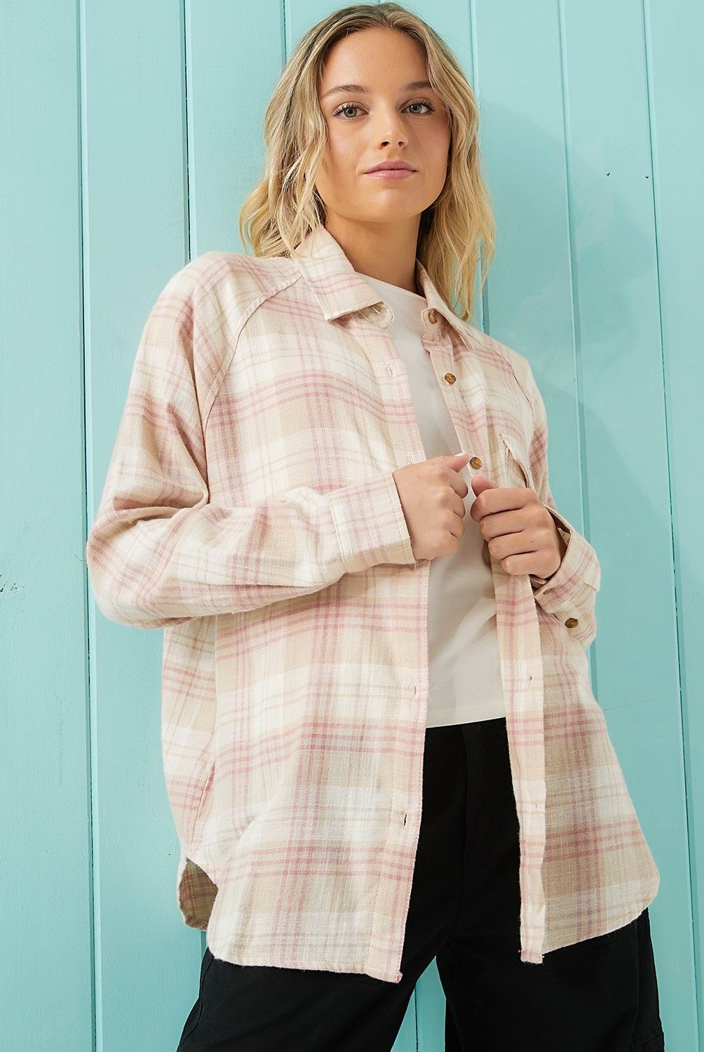 DOO AUSTRALIA - Blusa Manga Larga Algodón a Cuadros Doo Australia Mujer