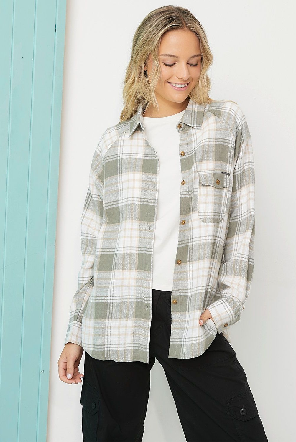 DOO AUSTRALIA - Blusa Manga Larga Algodón a Cuadros Doo Australia Mujer