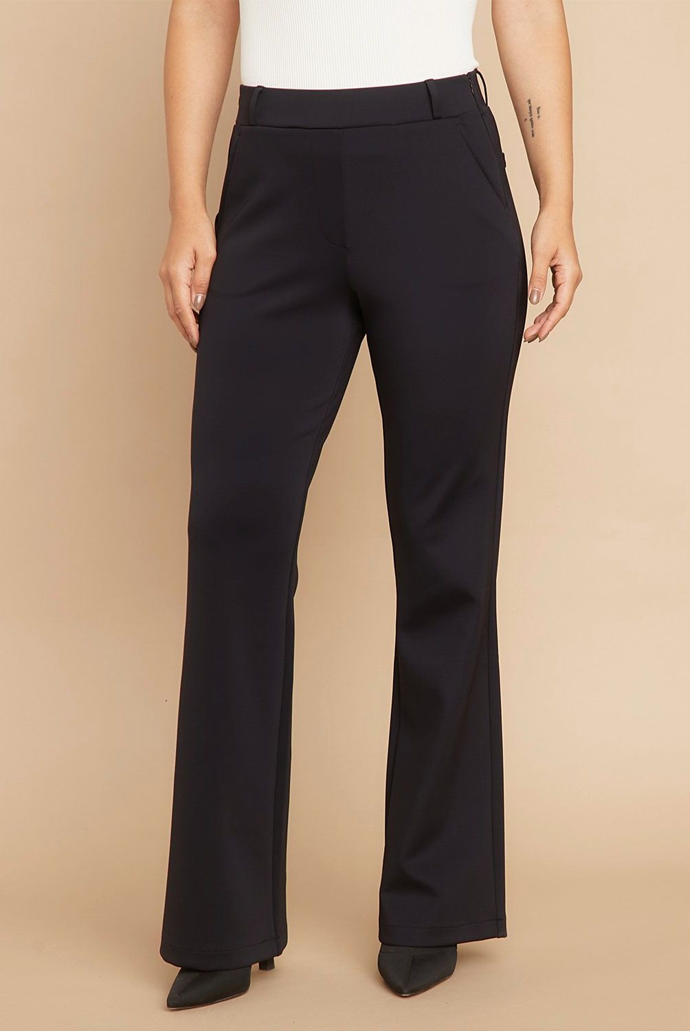 MOSSIMO - Pantalón Flare Tiro Alto Mujer Mossimo