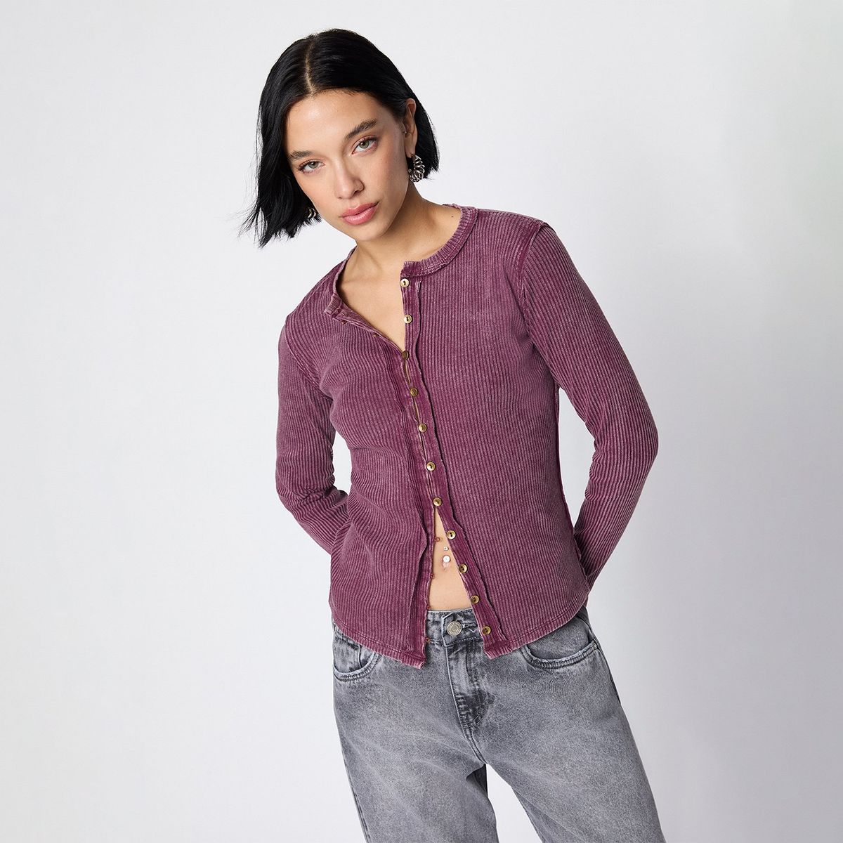 AMERICANINO - Polera Manga Larga Algodón Mujer Americanino