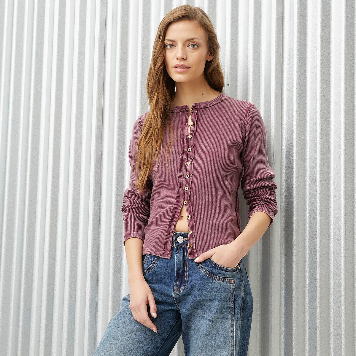 AMERICANINO - Polera Manga Larga Algodón Mujer Americanino