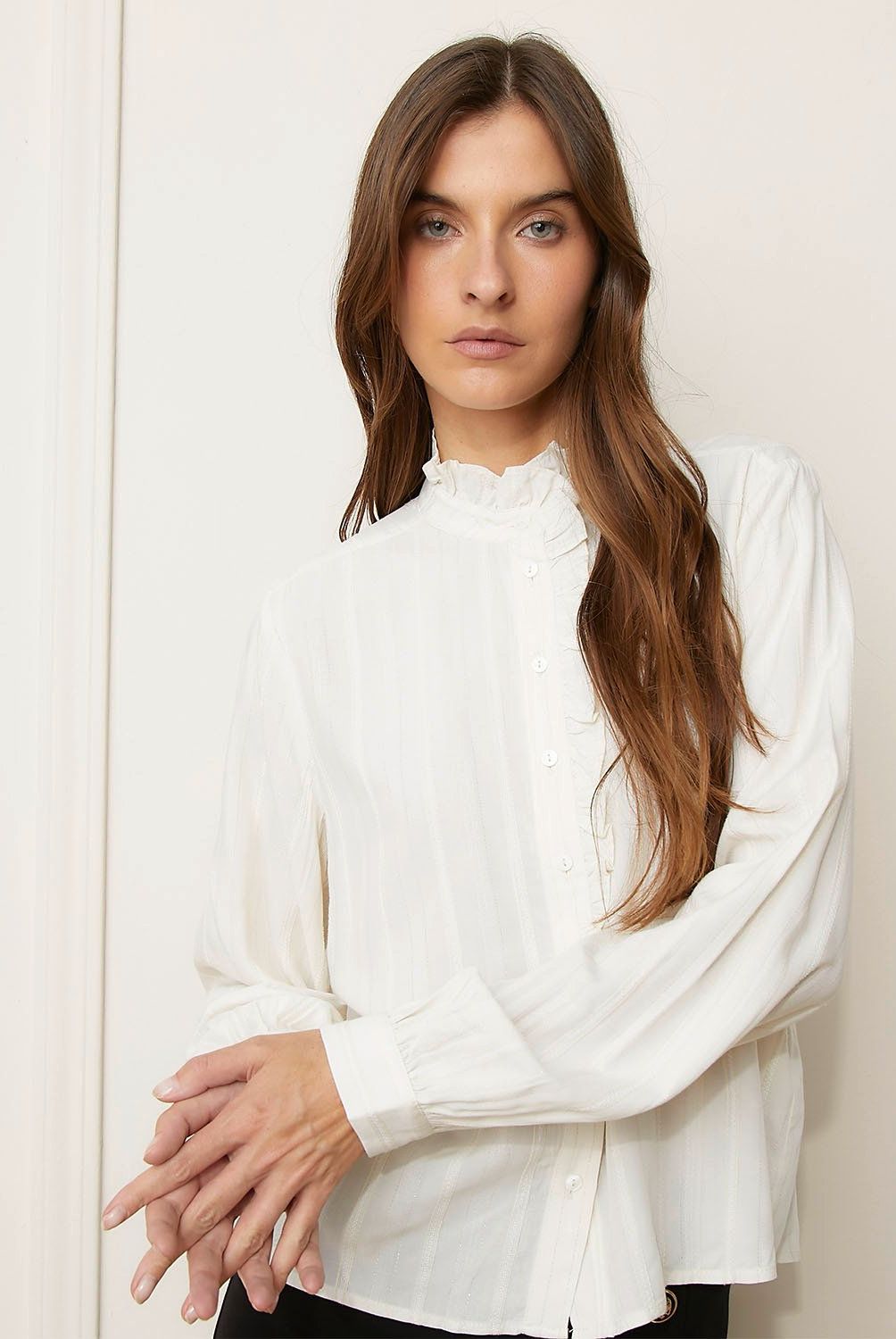 BASEMENT - Blusa Manga Larga Mujer Basement Viscosa Casual