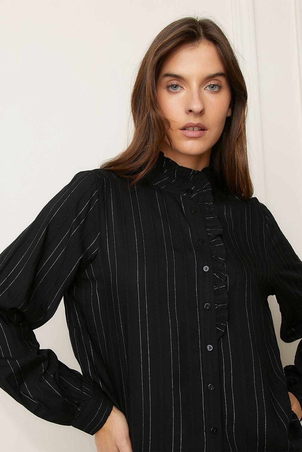 BASEMENT - Blusa Manga Larga Mujer Basement Viscosa Casual