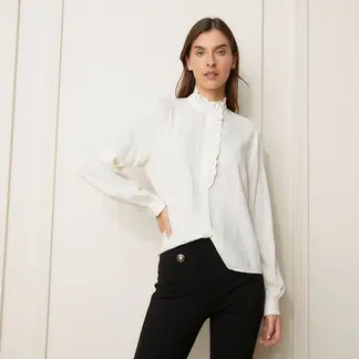 BASEMENT - Blusa Manga Larga Mujer Viscosa Casual