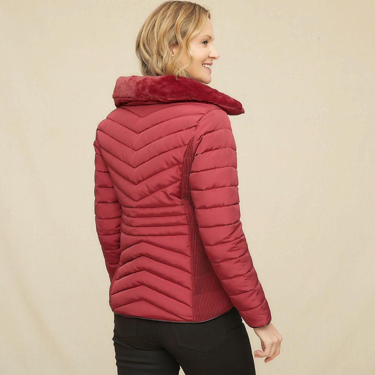 S COCCI - Parka Mujer Cuello Piel S.Cocci