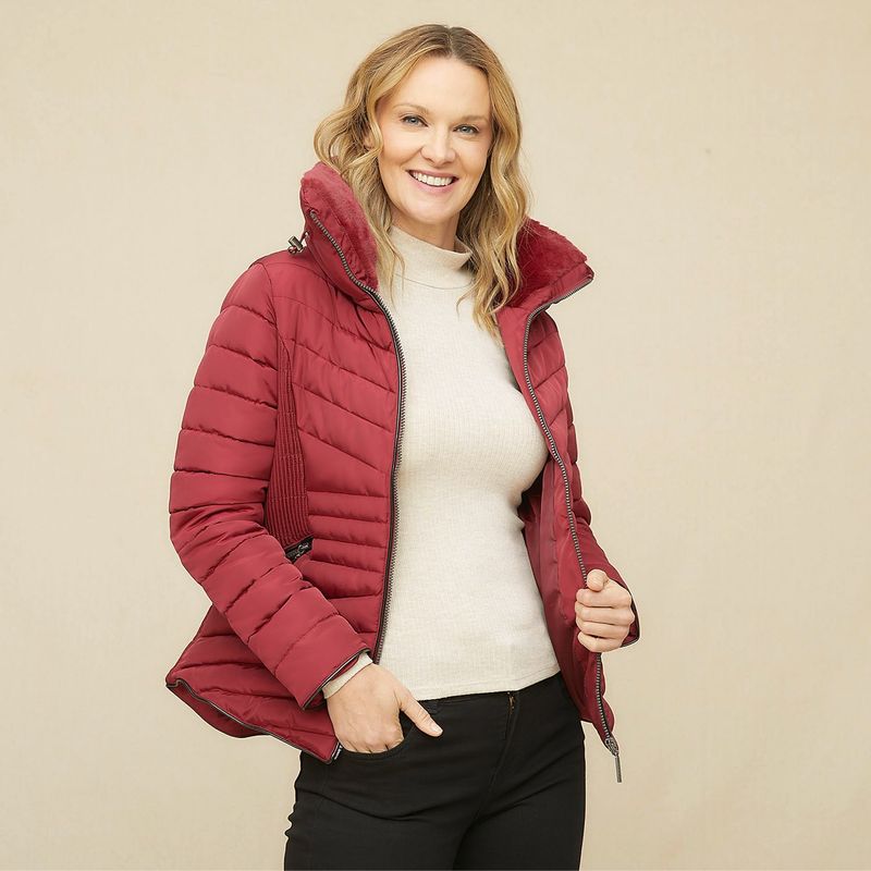 S COCCI - Parka Mujer Cuello Piel S.Cocci