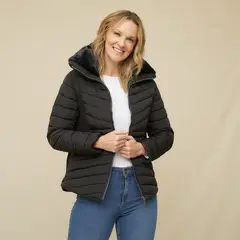 S COCCI - Parka S.Cocci Mujer Diseño Liso Con Gorro Manga Larga