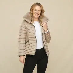 S COCCI - Parka S.Cocci Mujer Diseño Liso Con Gorro Manga Larga