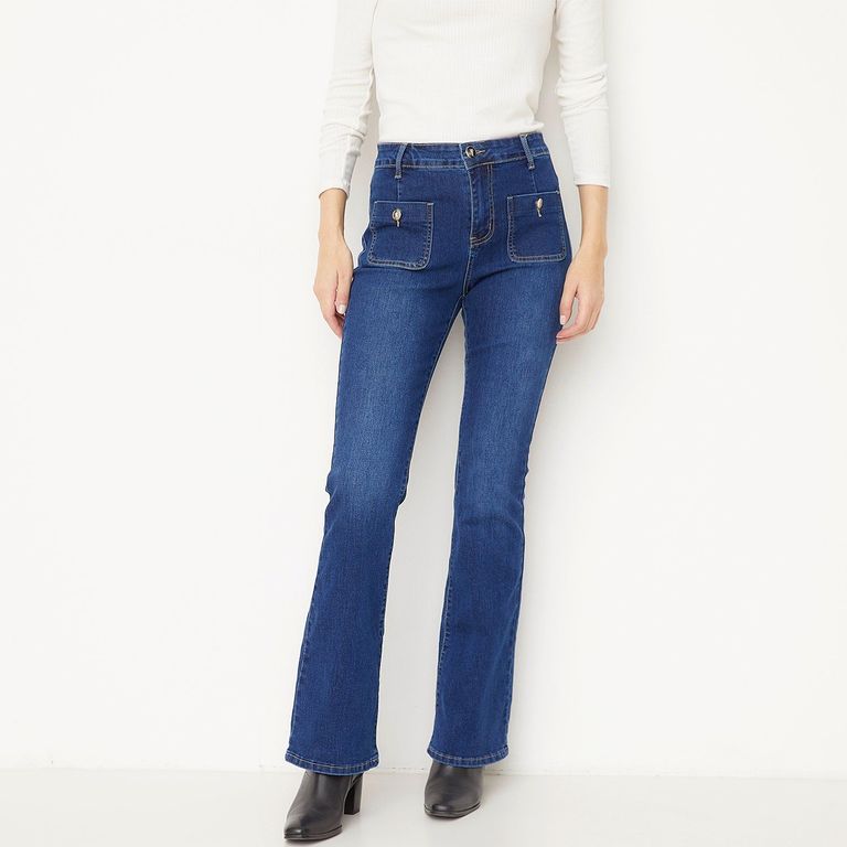 Jeans Tiro Medio Mujer