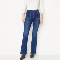 Jeans Regular Tiro Medio Mujer