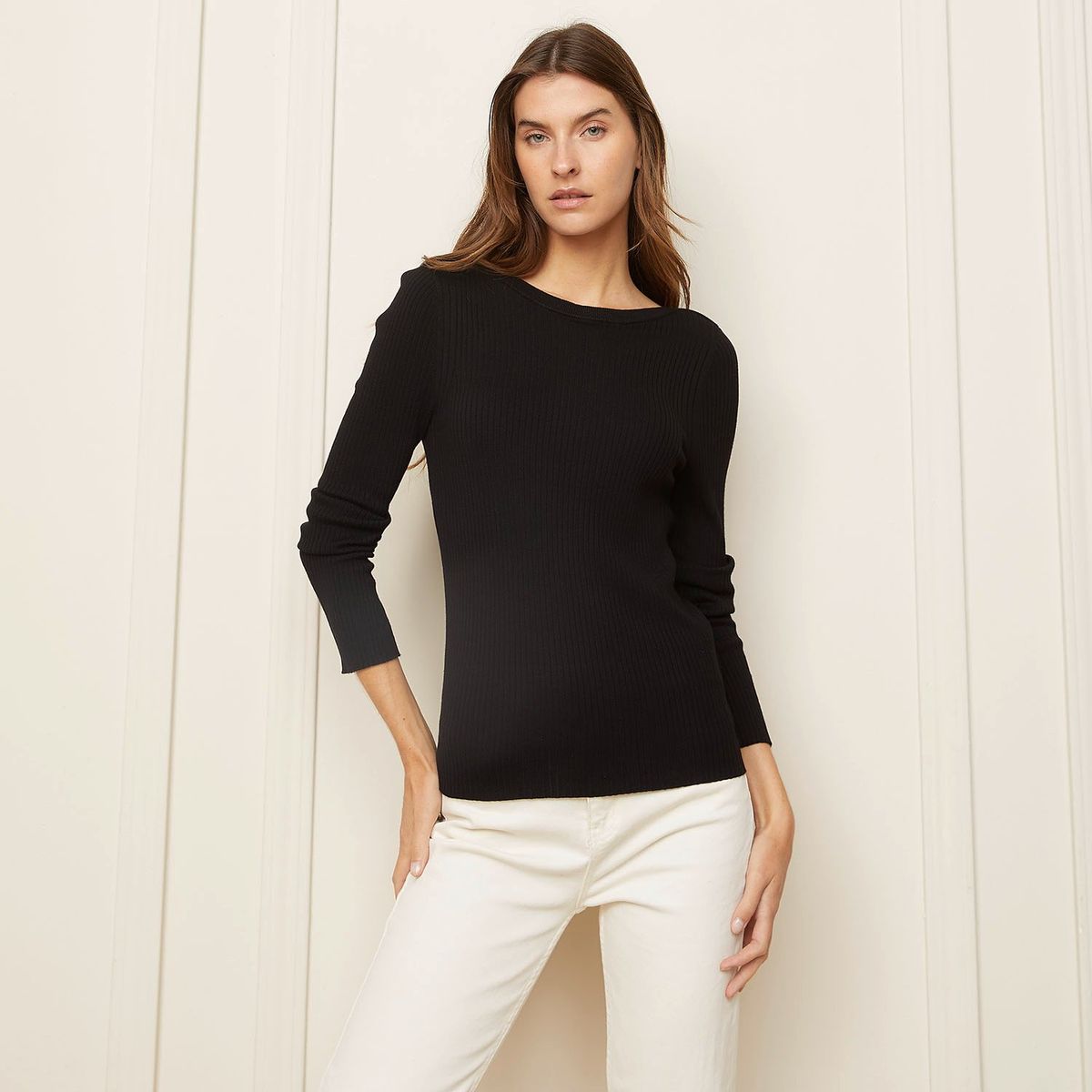 BASEMENT - Sweater Basement Manga Larga Mujer Diseño Liso Viscosa