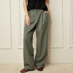 BASEMENT - Pantalón Wide Leg Casual Mujer