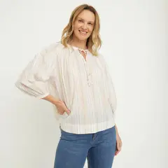 NEWPORT - Blusa Manga Larga Algodón Mujer