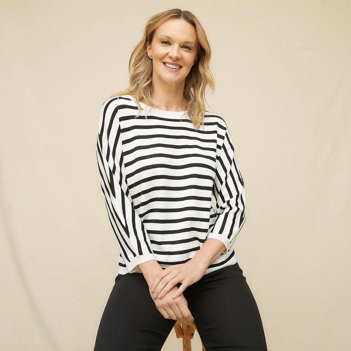 S COCCI - Sweater S.Cocci Rayas Manga 3/4 Mujer Casual