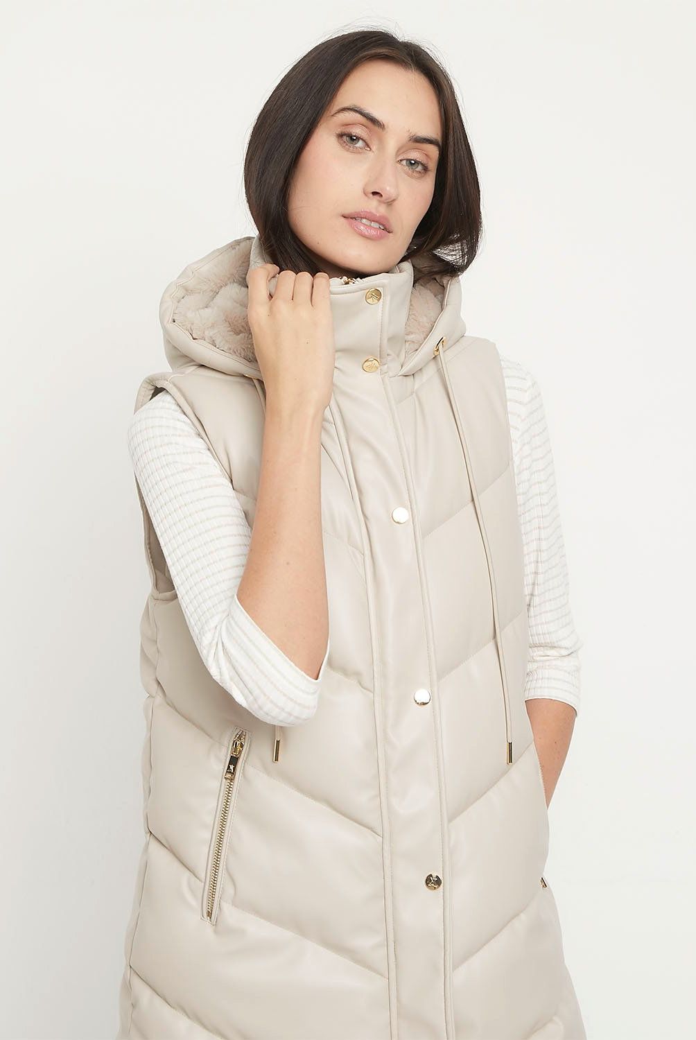 APOLOGY - Parka Apology Mujer Sin Mangas Con Gorro