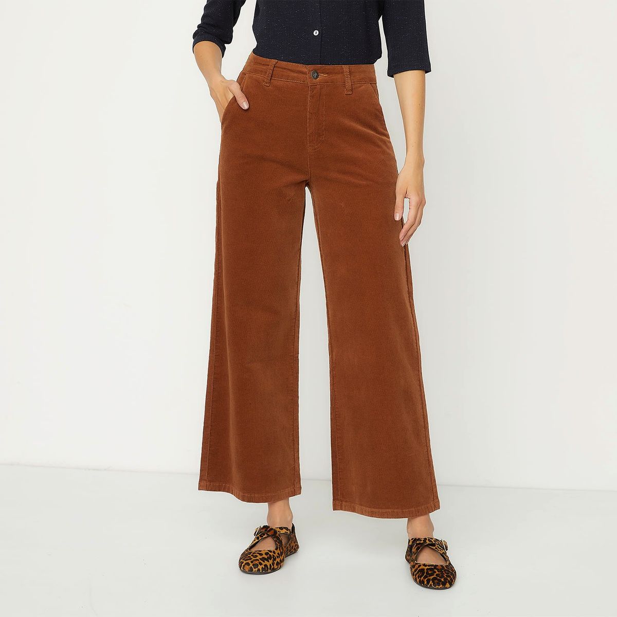 APOLOGY - Pantalón Cotelé Mujer Tiro Medio Apology