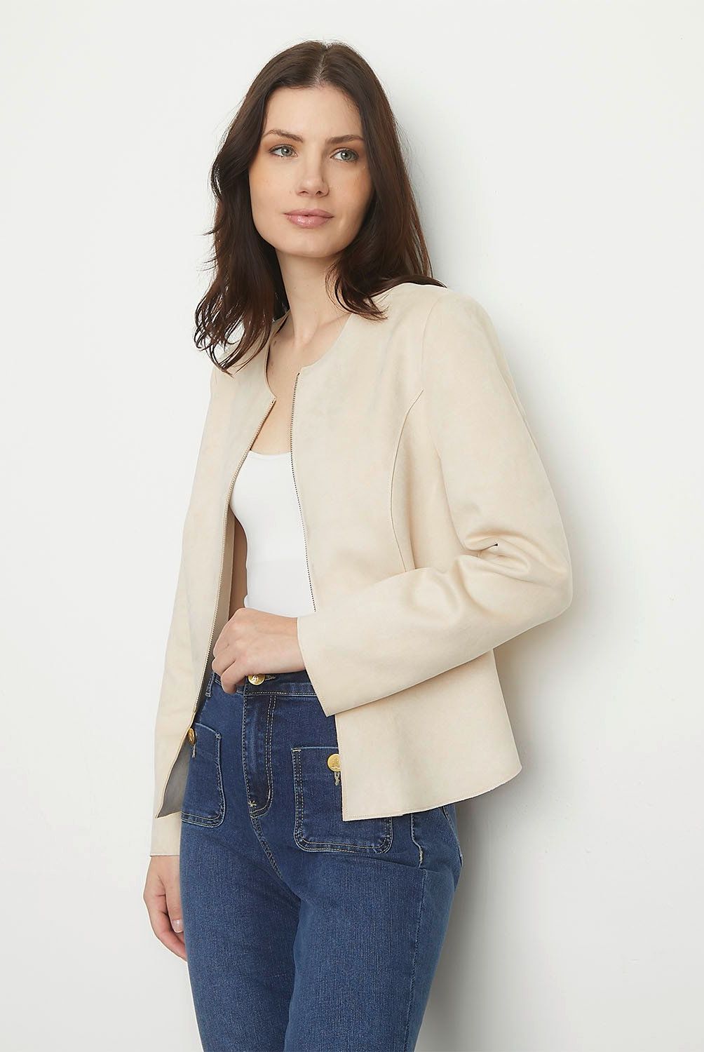 APOLOGY - Chaqueta Apology Mujer Manga Larga Cierre Metálico