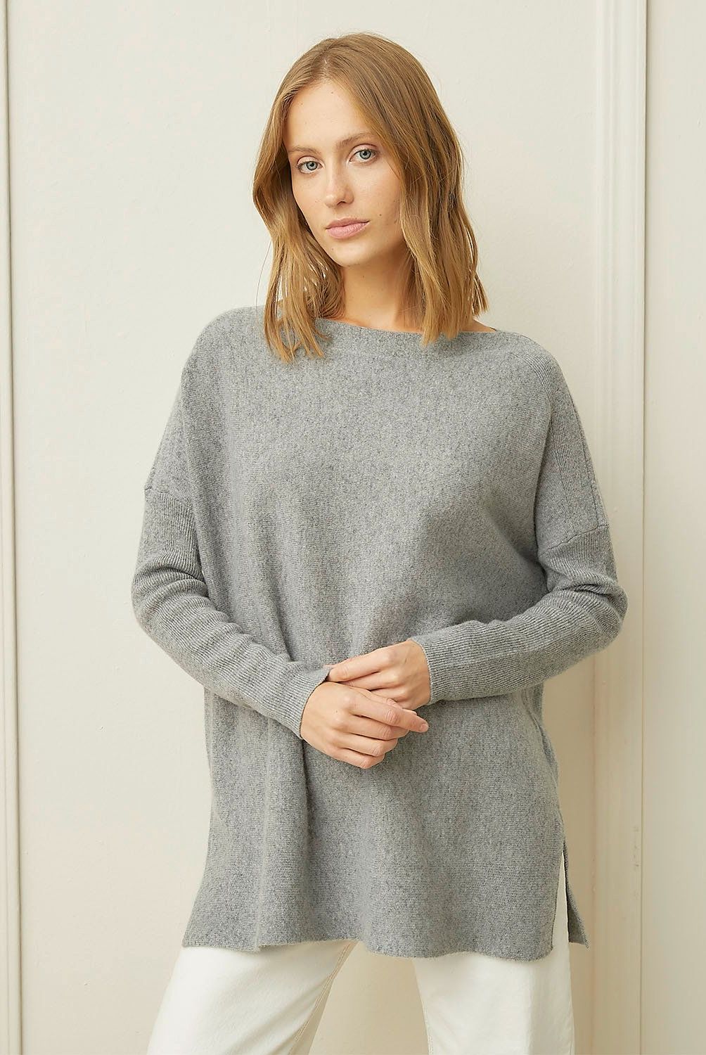 BASEMENT - Sweater Cashmere Manga Larga Basement Mujer