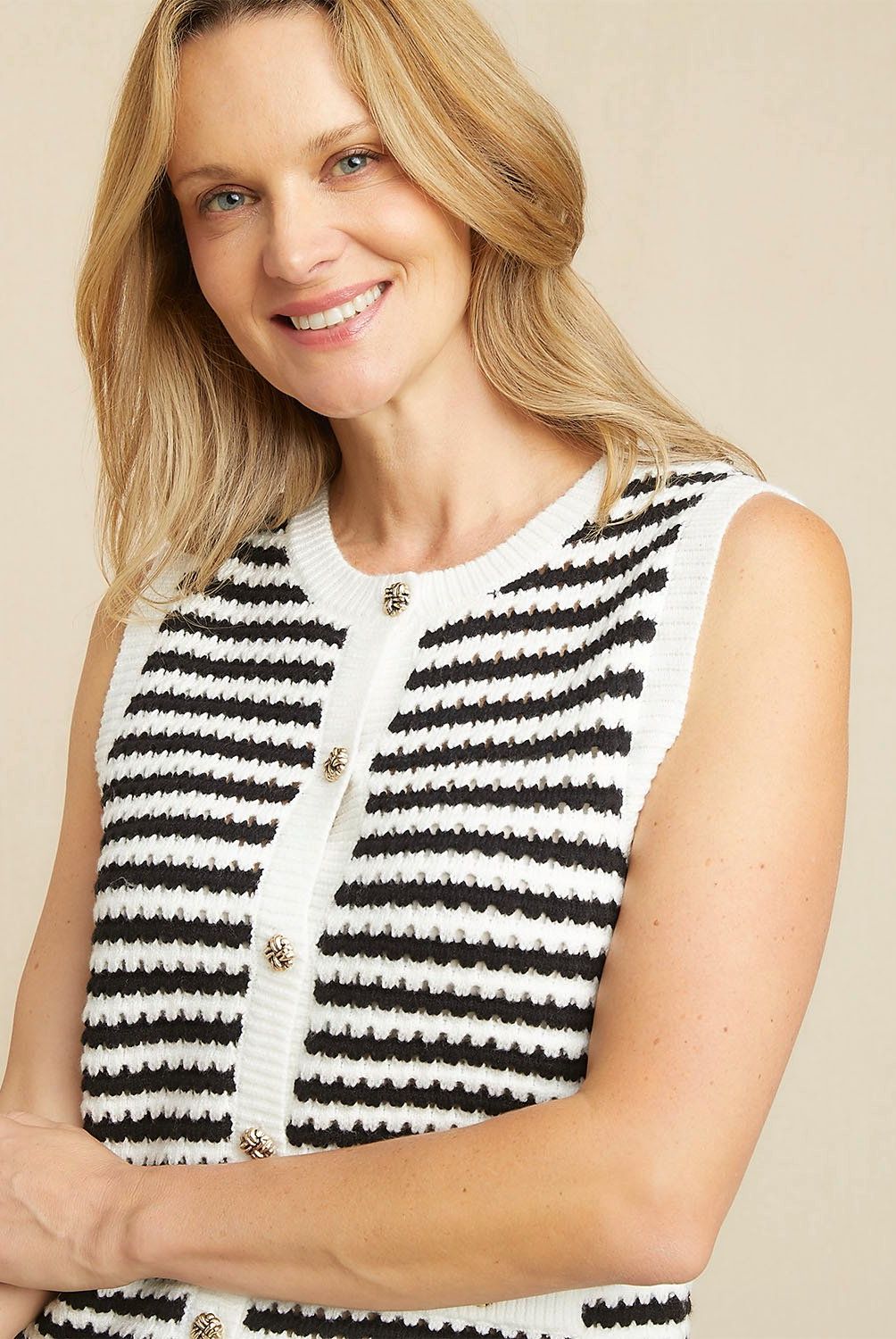 S COCCI - Sweater S.Cocci Sin Mangas Rayado Mujer