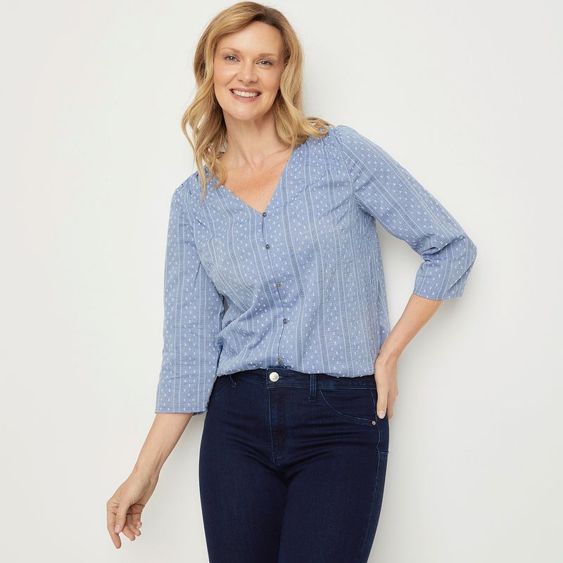 NEWPORT - Blusa Algodón Mujer Newport