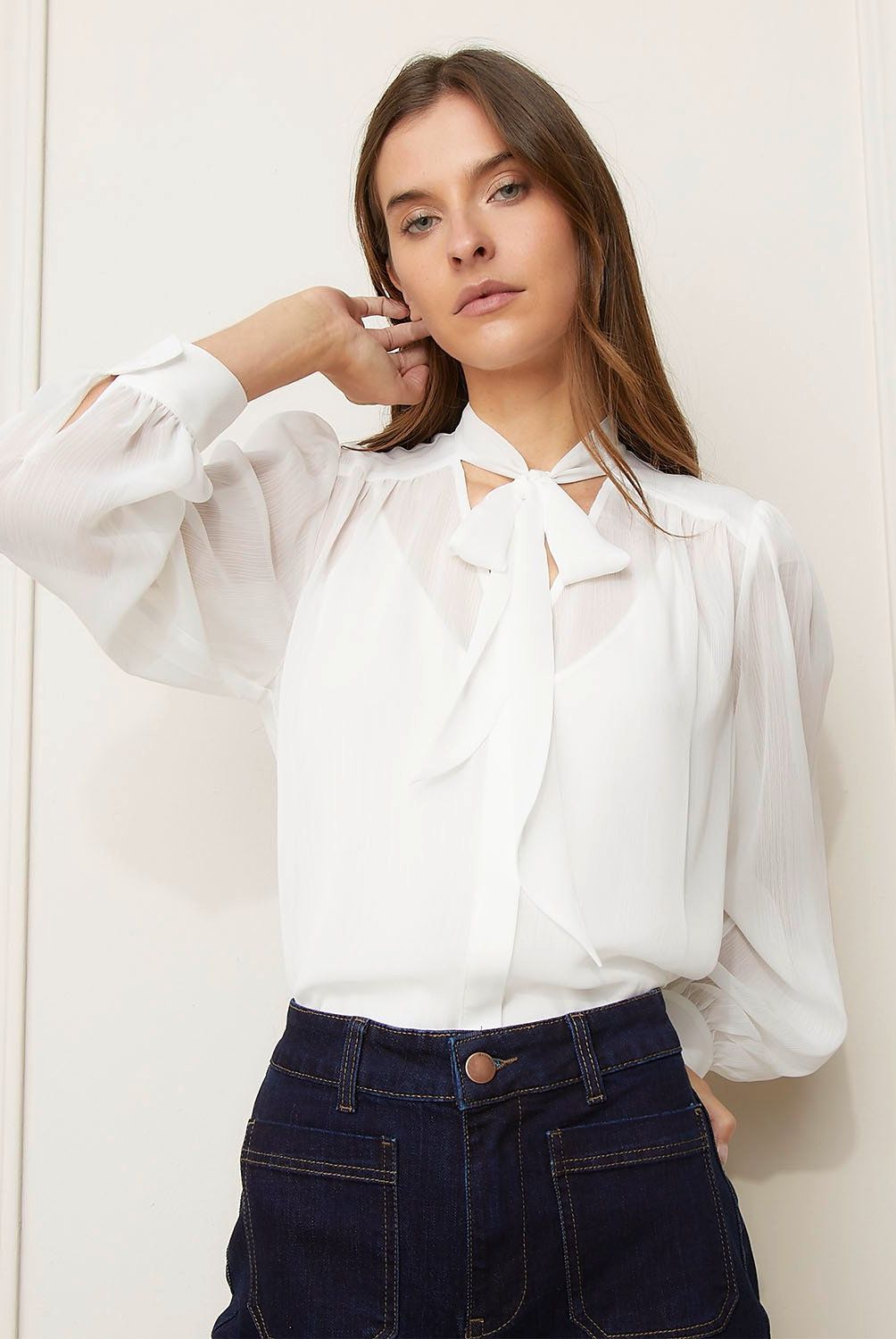 BASEMENT - Blusa Manga Larga Basement Mujer Estilo Casual